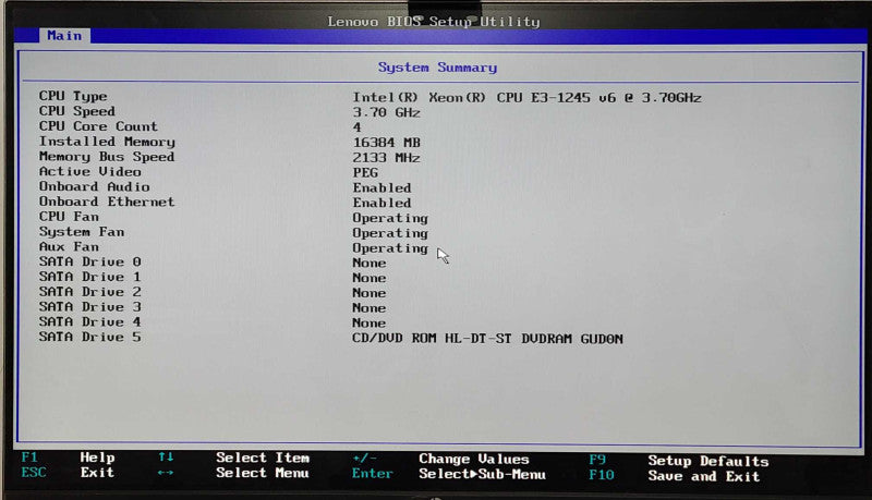 Lenovo ThinkServer TS150 Workstation, Xeon E3-1245 V6 3.70GHz, 16GB RAM