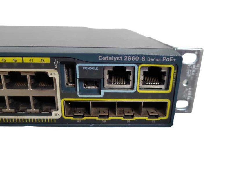Cisco WS-C2960S-48LPS-L, 48-Port Gigabit PoE+ Managed Switch w/ Stack !