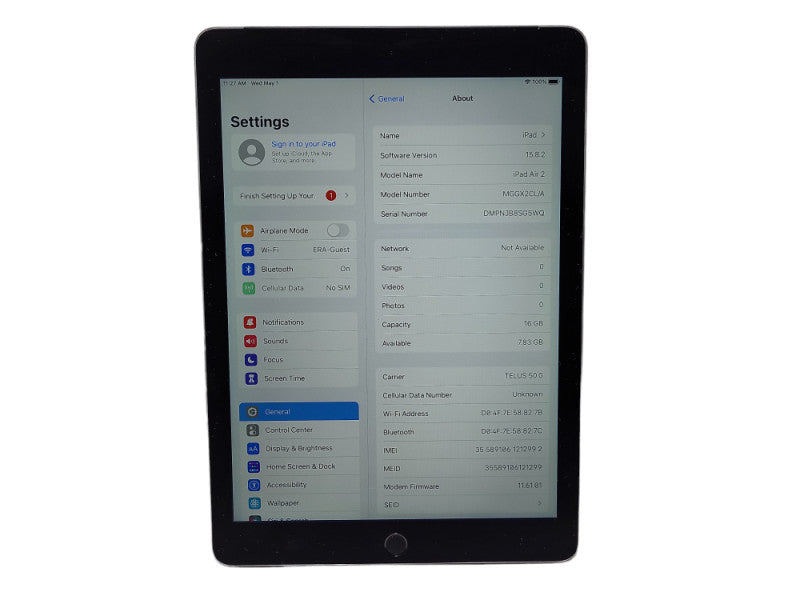 Apple iPad Air 2 16GB (A1567) READ $