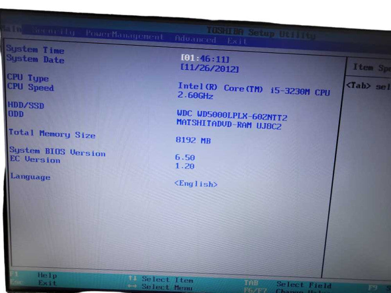 Toshiba Tecra R940 Core i5-3230M | 8GB Ram | 500GB HDD BudLap