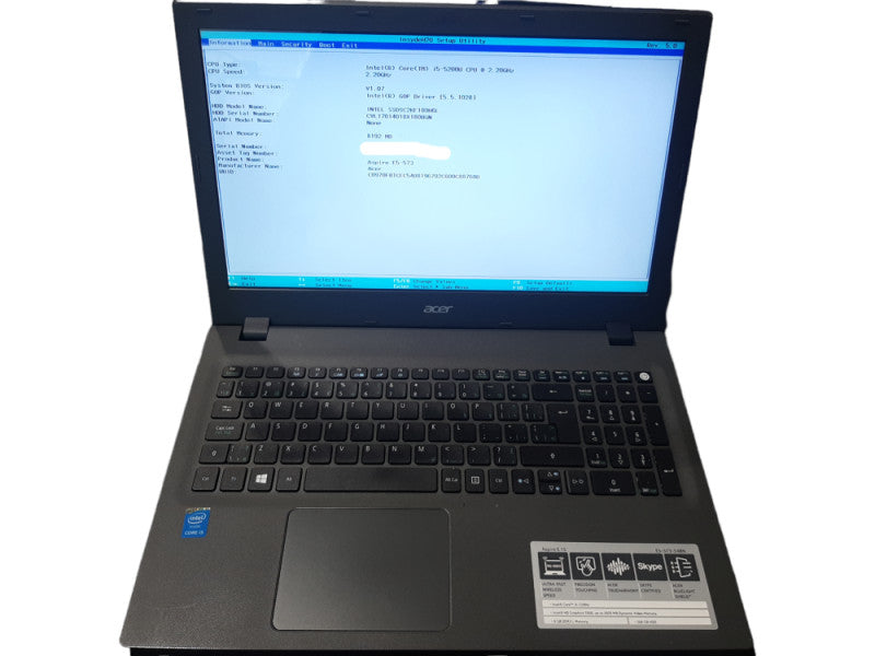 Acer Aspire E5-573 i5-5200U 2.2GHz 8GB RAM 180GB SSD READ!  BudLap