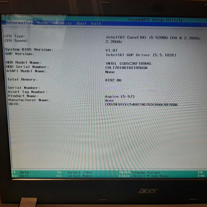 Acer Aspire E5-573 i5-5200U 2.2GHz 8GB RAM 180GB SSD READ!  BudLap