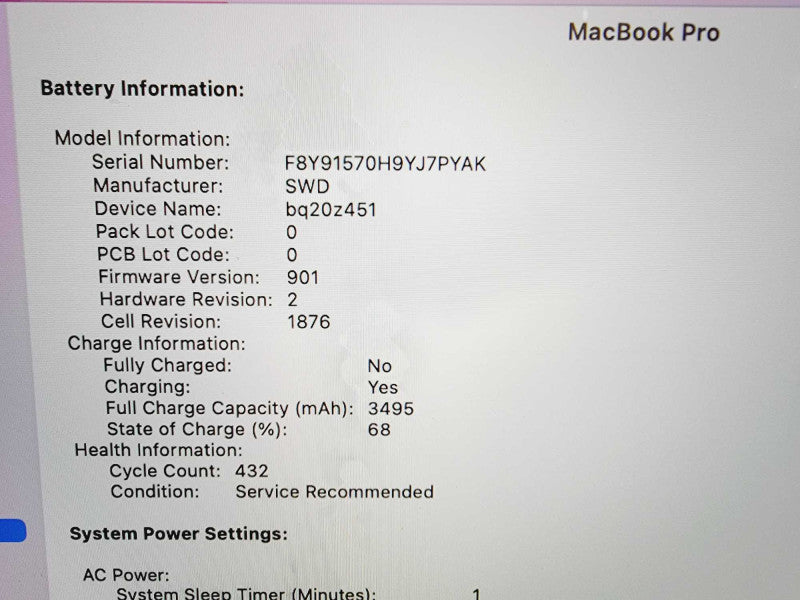 Apple Macbook Pro 2019 13\\" 4-Core i5-8279U @ 2.4GHz 8GB DDR3 500GB SSD [Read] (