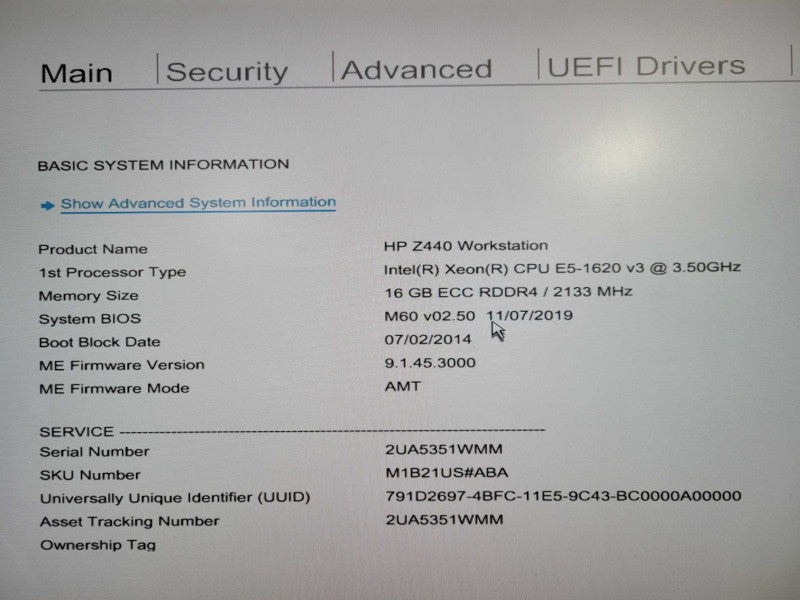 HP Z440 WorkStation, Xeon E5-1620 v3 3.50GHz, 16 GB DDR4, QUADRO K2200 !