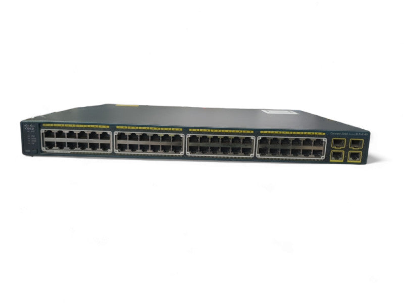 Cisco Catalyst (WS-C2960-48TT-S) 48-Ports Rack-Mountable Switch Managed