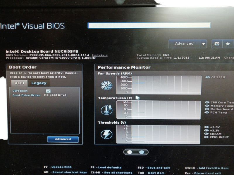 Intel NUC6i5SYH Core i5-6260U 8GB RAM
