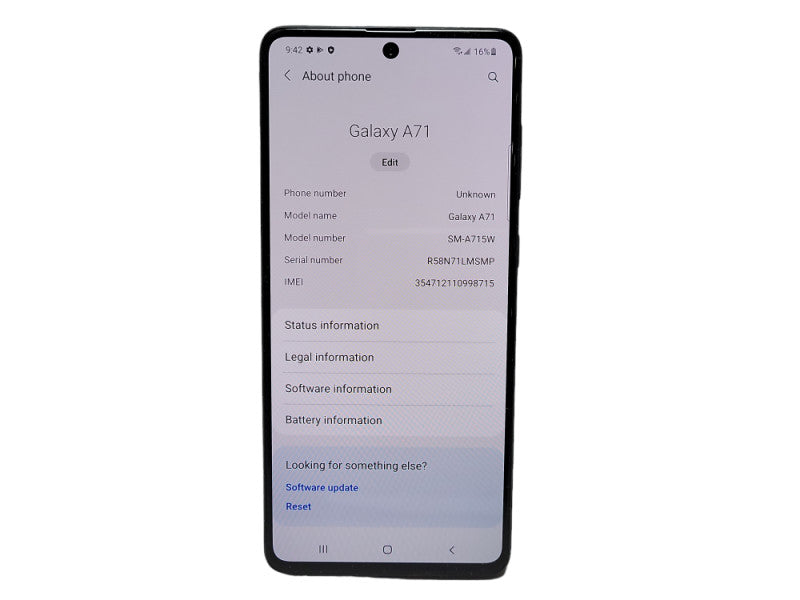 Samsung Galaxy A71 - 128GB - Unlocked Single SIM READ $