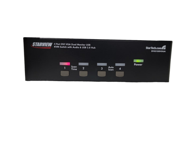 Startech SV431DDVDUA 4 Port KVM Switch. VGA, DVI, USB, Audio.