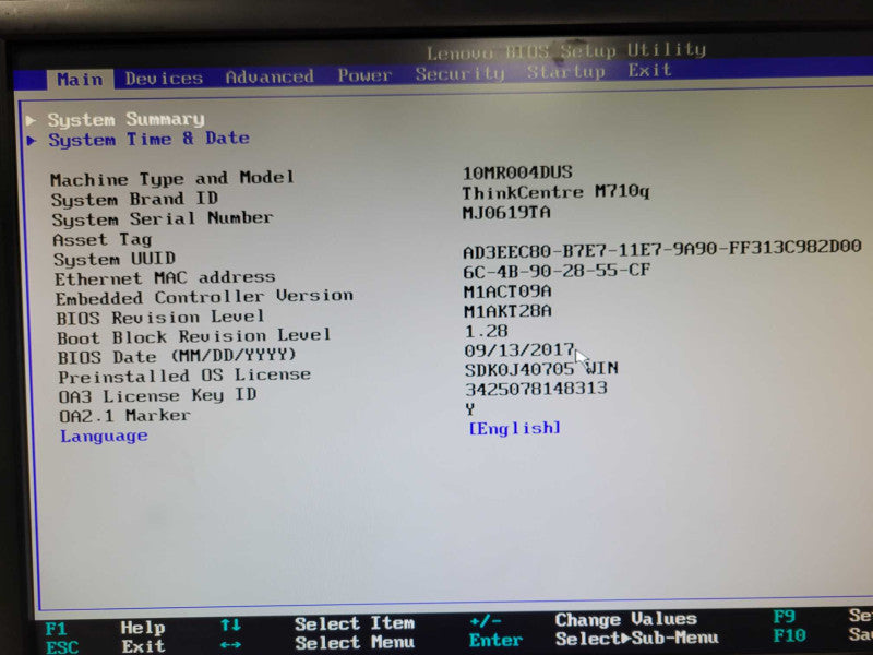 Lenovo ThinkCentre M710q mini, Core I7-6700T 2.8GHz QC, 8GB, 250GB SSD _