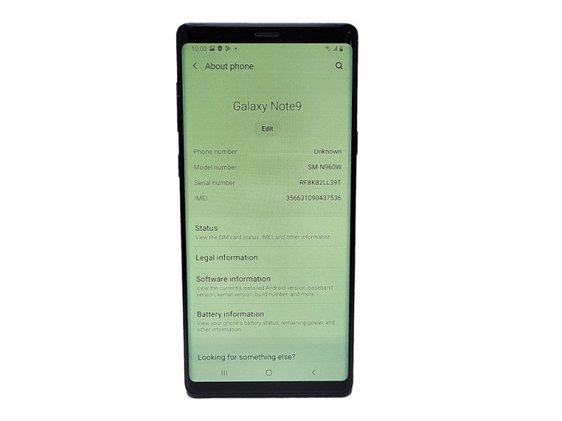 Samsung Galaxy Note 9 SM-N960W 128GB READ  $