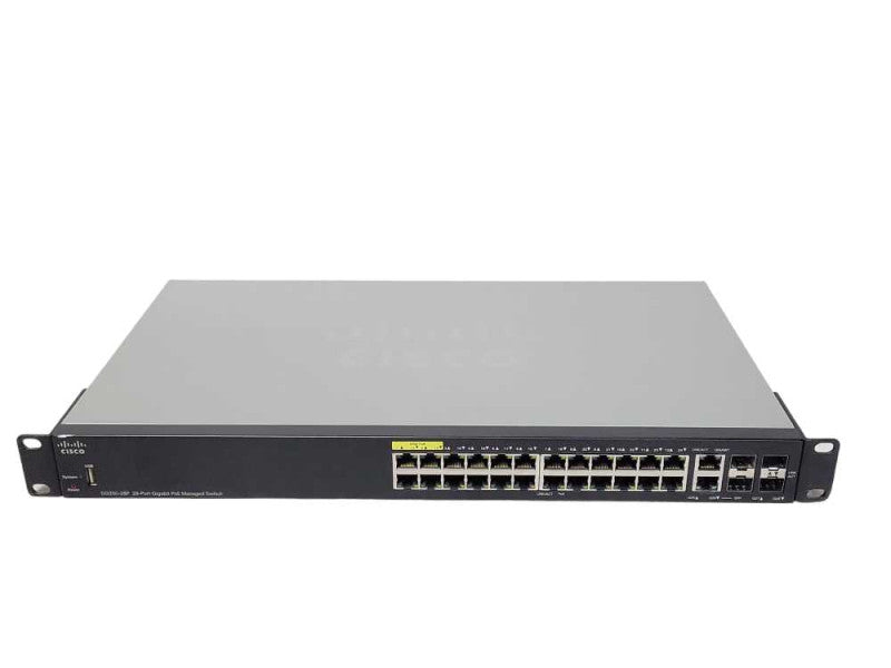 Cisco SG350-28P-K9 24-Port Gig PoE 2P GbE/SFP Managed Switch _