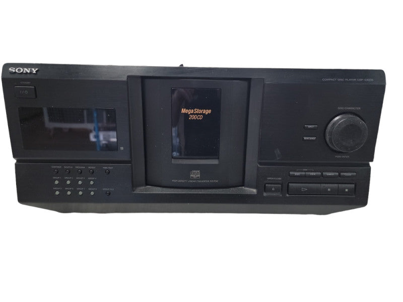 Sony Mega Storage 200 Disc CD Player Changer CDP-CX235 Carousel| no power cor