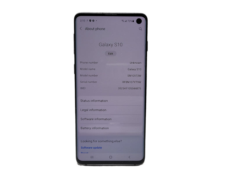 Samsung Galaxy S10 128GB (SM-G973W) - READ $