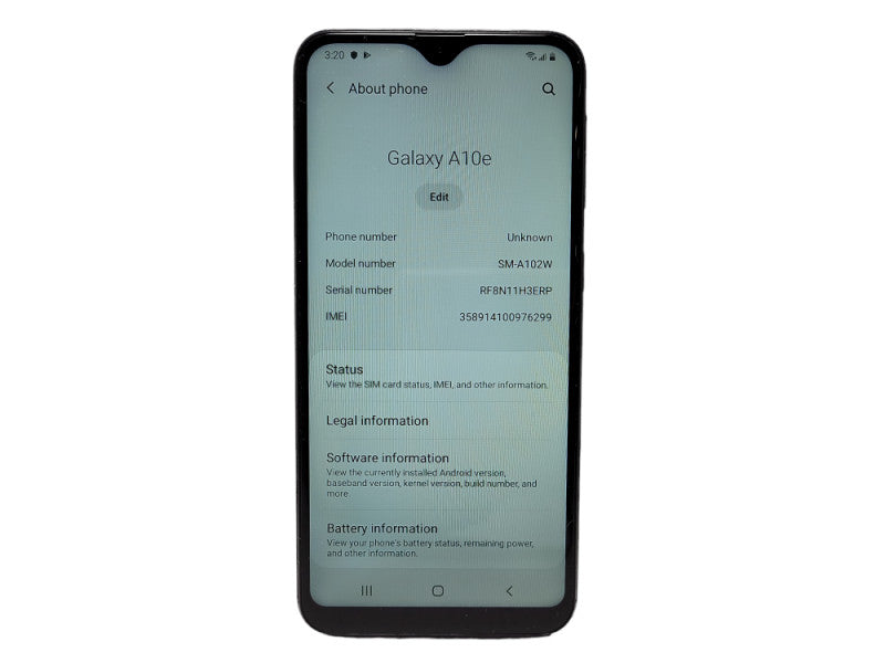 Samsung Galaxy A10e 32GB (SM-A102W) READ $