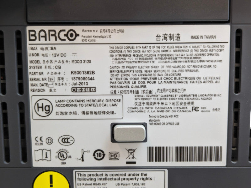 BARCO MDC 3120 Dual Monitors with stand
