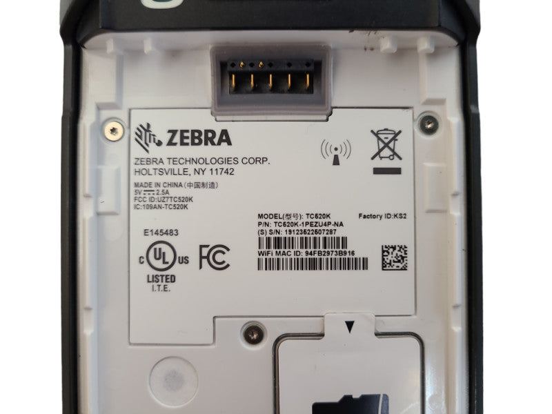 Zebra TC520K Mobile Computer Scanner Model w/ Battery, READ