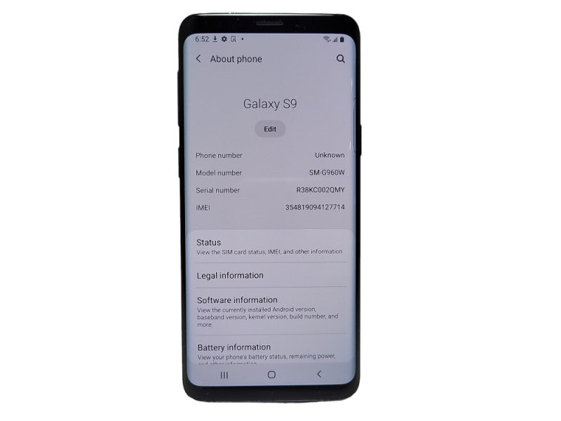 Samsung Galaxy S9 64GB (SM-G960W) READ $