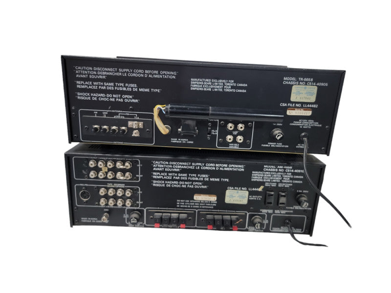 Vintage Sears Professional Series Amp AM 4658 and Tuner TR 6658