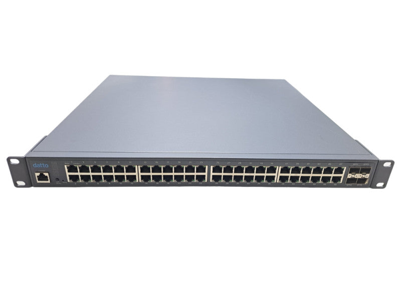 Datto E48 | 48-Port Gigabit PoE+ Cloud Managed L2 Switch w/ 4x Dual-Speed SFP