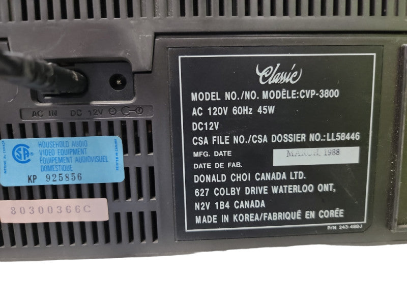 ViewMate Classic CVP-3800 VHS PLAYER | Portable VCR| vintage