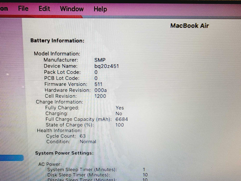 Apple Macbook Air 2017 13\\" 2-Core i5-5350U @ 1.8GHz 8GB DDR3 250GB SSD (