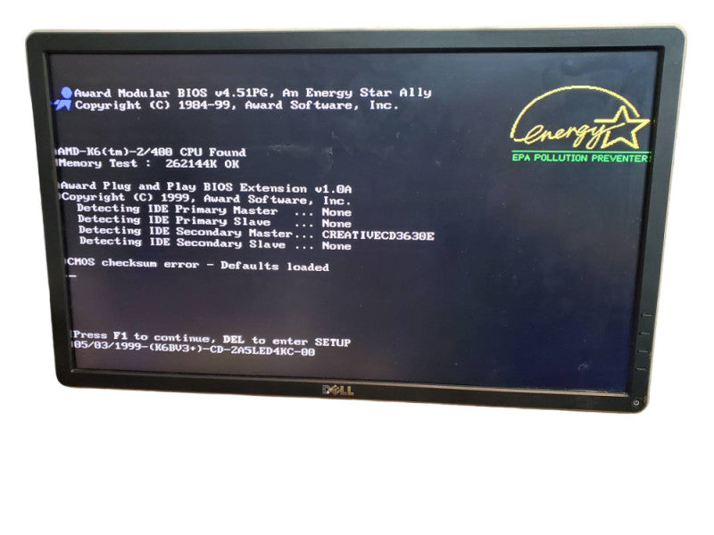 Vintage Desktop Tower AMD K6-2/400 256MB Memory NO HDD @