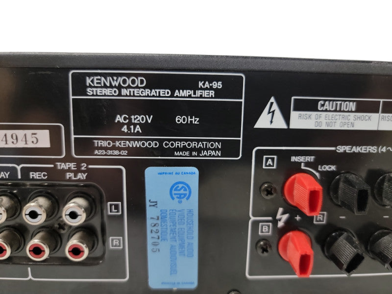 Kenwood KA-95 Stereo Integrated Amplifier