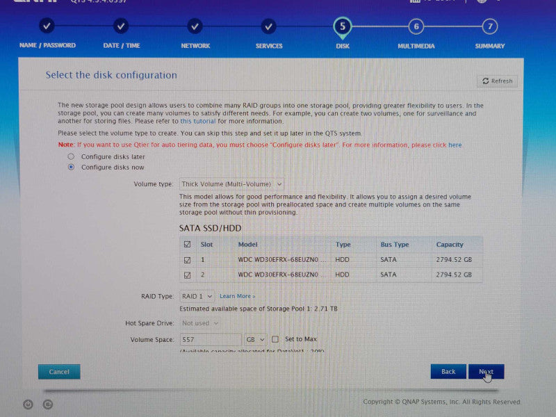 QNAP TS-253A 2-Bay Network Attached Storage 2x 3TB HDD, READ _