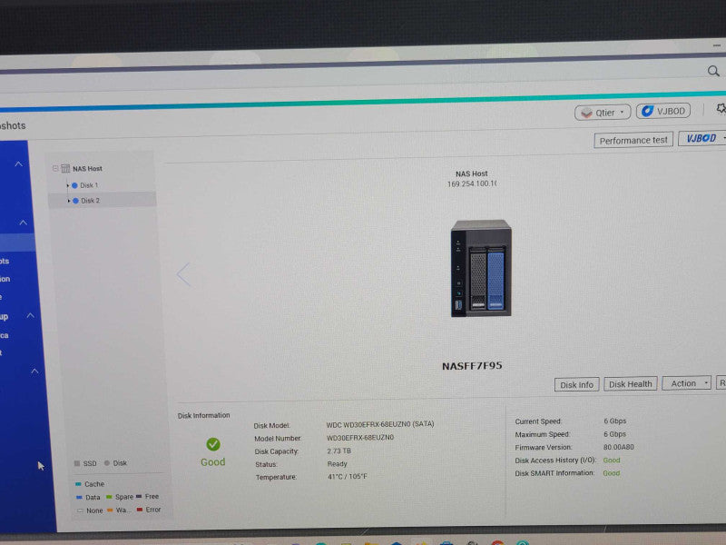 QNAP TS-253A 2-Bay Network Attached Storage 2x 3TB HDD, READ _