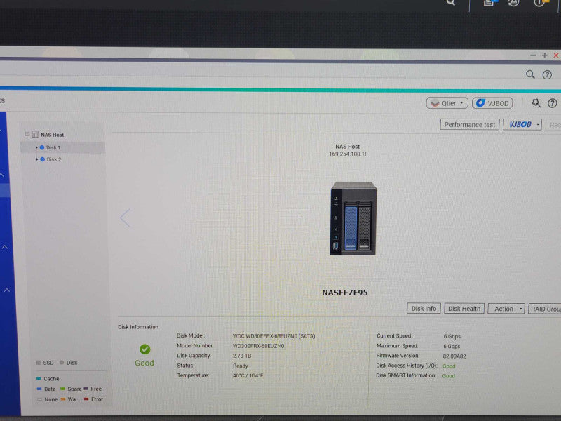 QNAP TS-253A 2-Bay Network Attached Storage 2x 3TB HDD, READ _