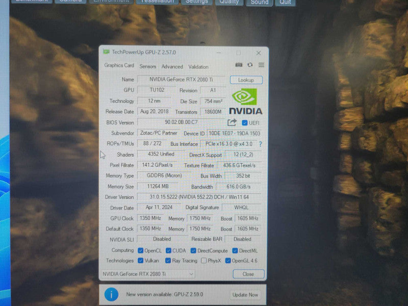 ZOTAC GAMING GeForce RTX 2080 Ti Triple Fan 11GB GDDR6 352-bit Graphics Card !