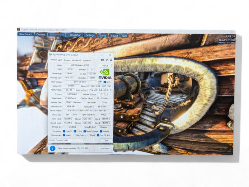 NVIDIA Quadro P1000 4GB Graphics Card Full Height  -