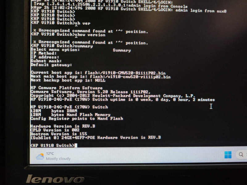 HP OfficeConnect V1910-24G-PoE | 24 Port Gigabit PoE 365W Switch JE007A Q$