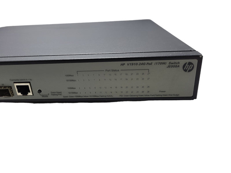 HP OfficeConnect V1910-24G-PoE | 24 Port Gigabit PoE 365W Switch JE007A Q$