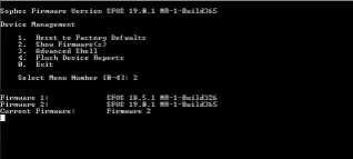 SOPHOS XG 135 Rev.3 Next Generation Firewall, Factory Reset