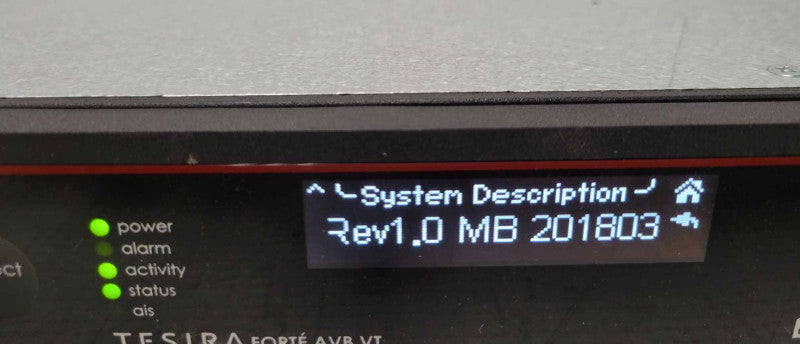 Biamp Tesira Forte AVB VT Digital Audio Signal Processor, READ _