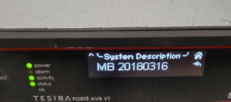 Biamp Tesira Forte AVB VT Digital Audio Signal Processor, READ _