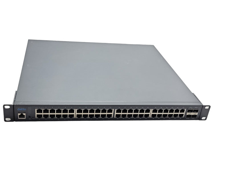 Datto E48 48-Port Gig PoE+ Cloud Managed L2 Switch w/ 4 Dual-Speed SFP READ _