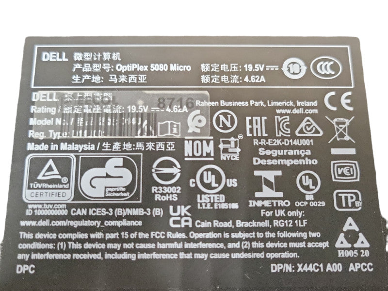 Dell 5080 Micro PC Core i5-10500T 2.3GHz 6C, 8GB DDR4, 400GB SSD, READ _