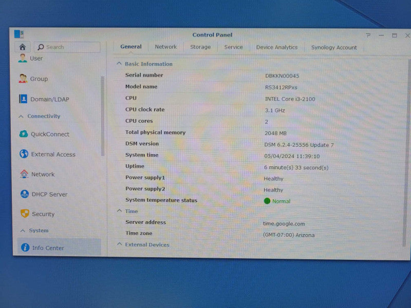 Synology RackStation RS3412RPxs 10-Bay storage w/ 7x 3TB HDD, 2x PSU, READ _