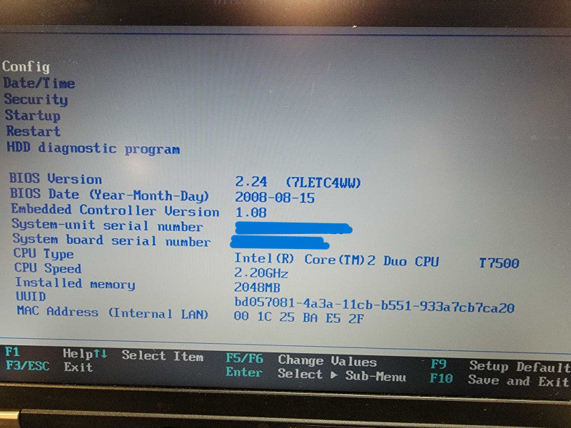 Lenovo ThinkPad T61| Core 2 Duo T7500| 2GB DDR2| 500GB HDD  Î² BudLap