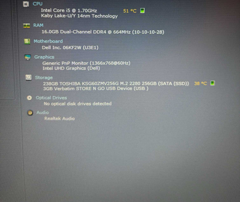 Dell Latitude 5410 Intel Core i5-10310U@1.7GHz (vPRO) 16GB RAM 256SSD READ!  Lap200