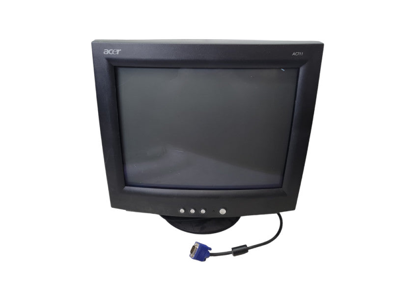 17\\" Black CRT Acer AC711 PC Computer Monitor Vintage Gaming Screen VGA %