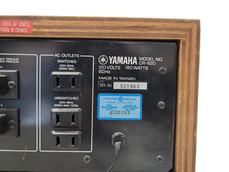 Yamaha CR -620 stereo vintage receiver in wooden case | Vintage