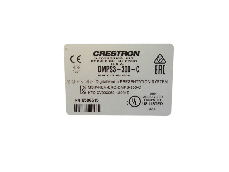 Crestron 3 Series HDMI HDBT DMPS3-300-C Digital Media Presentation System