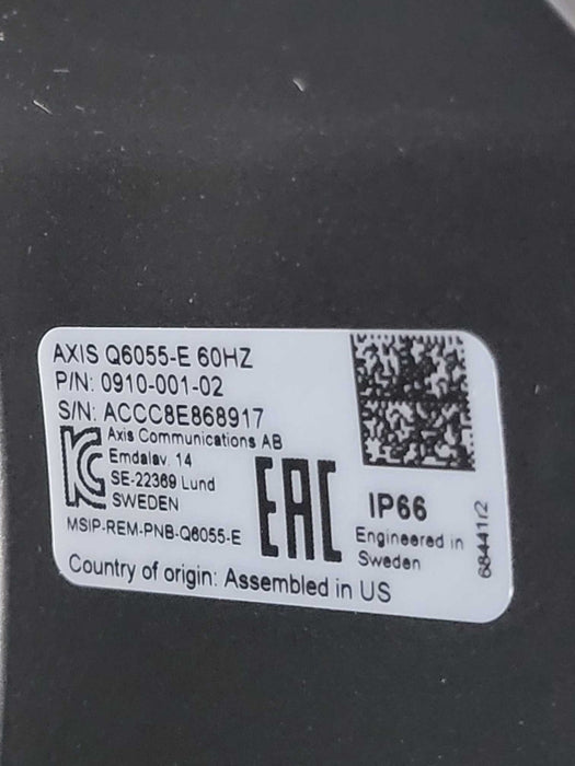 AXIS Q6055-E 60Hz Outdoor Network Dome Camera P/N: 0910-001-02, READ _
