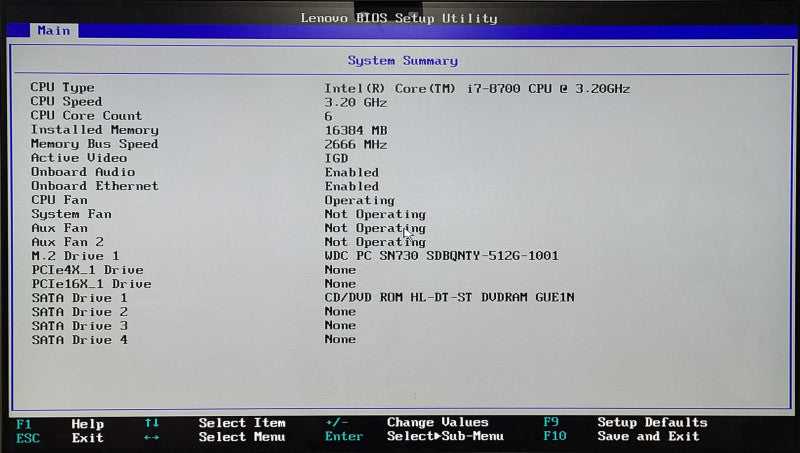 ThinkCentre M920s SFF, i7-8700 3.20GHz, 16GB DDR4, 512GB Nvme