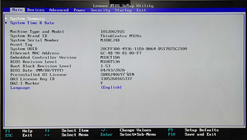 ThinkCentre M920s SFF, i7-8700 3.20GHz, 16GB DDR4, 512GB Nvme