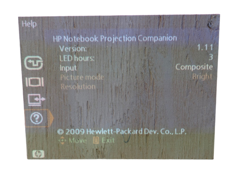 HP Notebook Projection Companion 586487-001 VGA MINI PROJECTOR 3 Hours ONLY  -