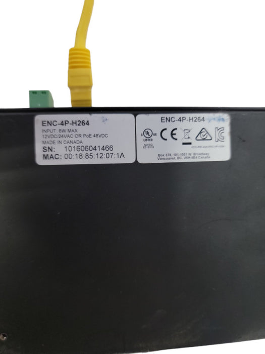 Avigilon ENC-4P-H264 4-Port H.264 Analog Video Encoder CCTV Audio Support